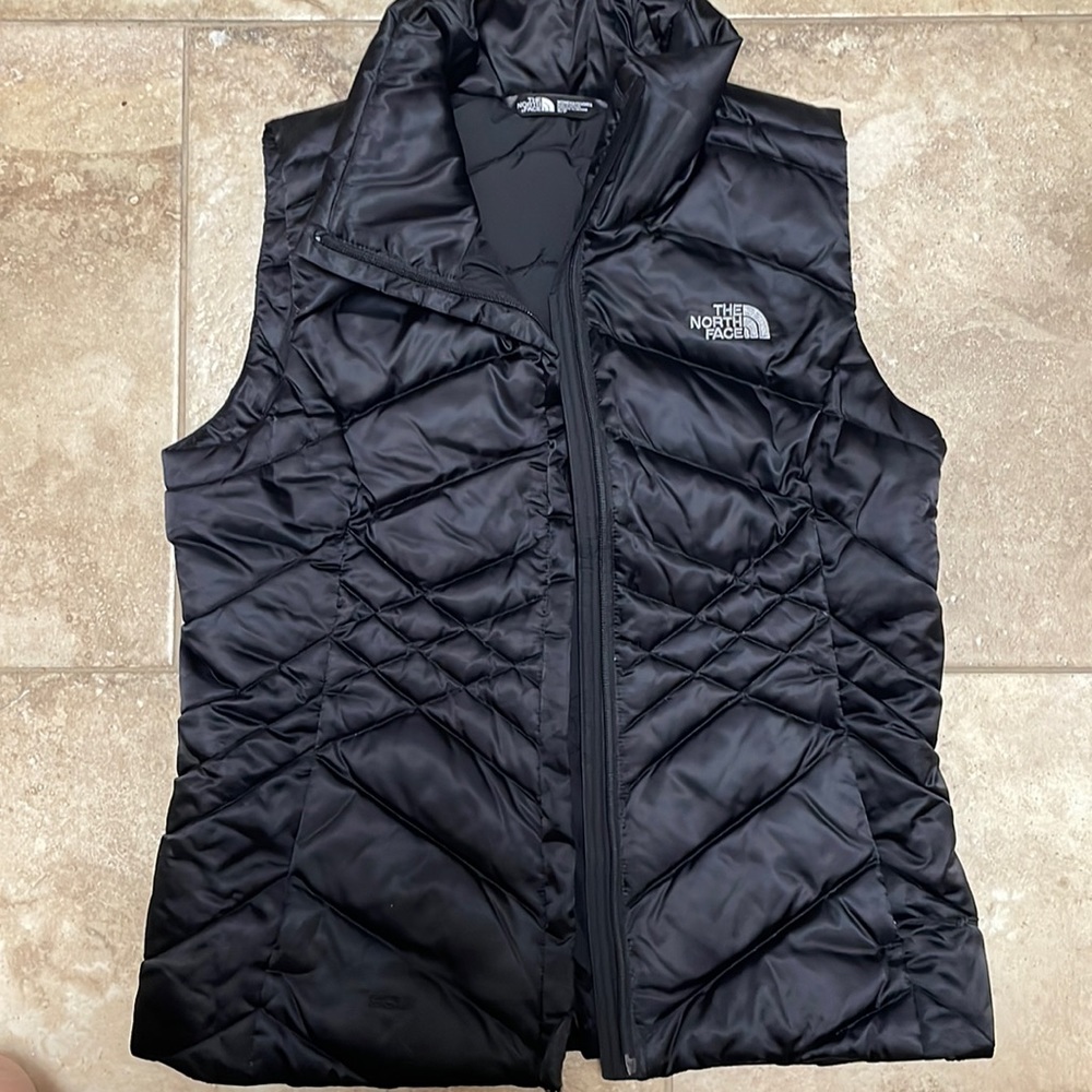 Womens black North Face puffer vest